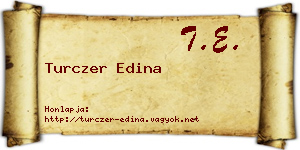 Turczer Edina névjegykártya