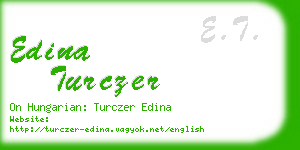 edina turczer business card